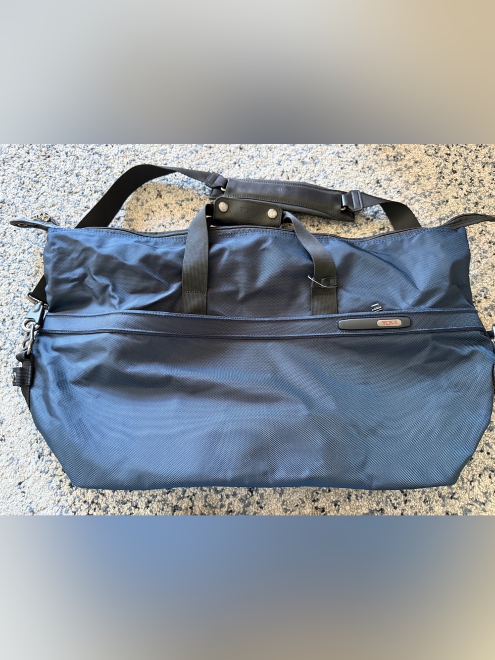TUMI Expandable Travel Satchel Duffel Bag – Navy Blue
